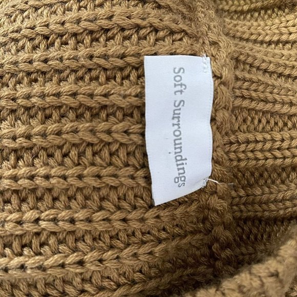 Soft Surroundings Tunic Cardigan Women Brown Double Breasted Size Large Wool - Picture 5 of 6